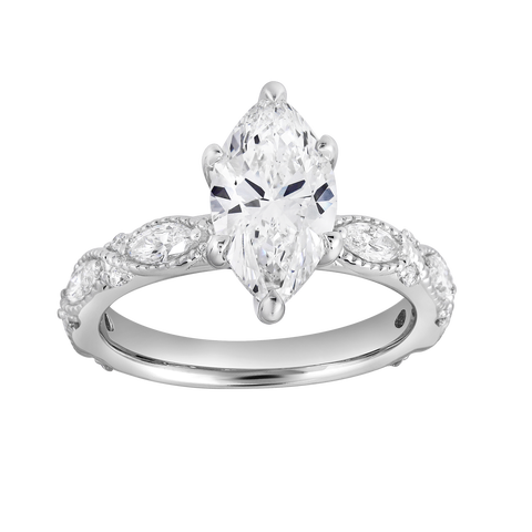Althea 14K Gold 2.6 Ct Marquise Lab Grown Diamond Engagement Ring