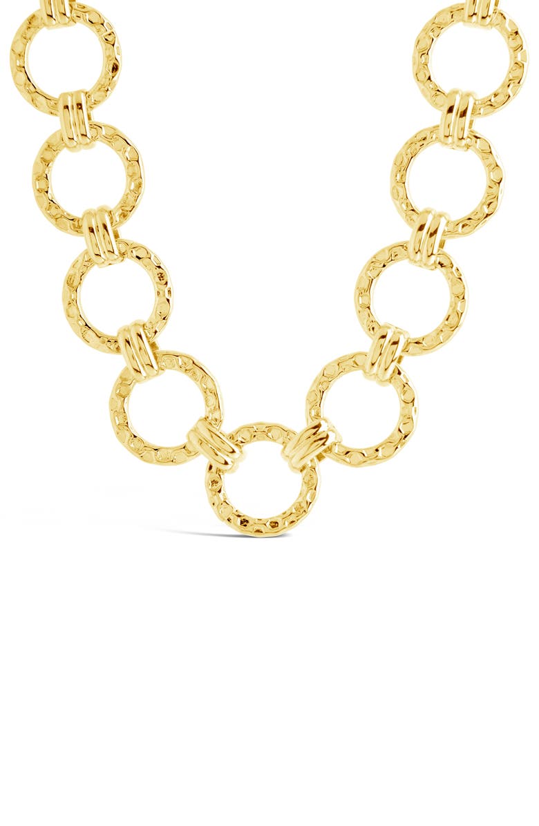 Sterling Forever Molten Chain Necklace, Alternate, color, Gold