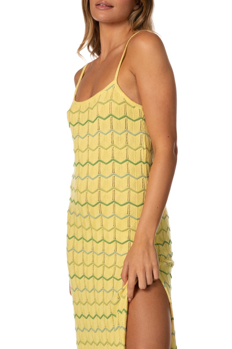 Lucca Candy Blocks Maxi Cover-Up Dress, Alternate, color, OPEN YELLOW