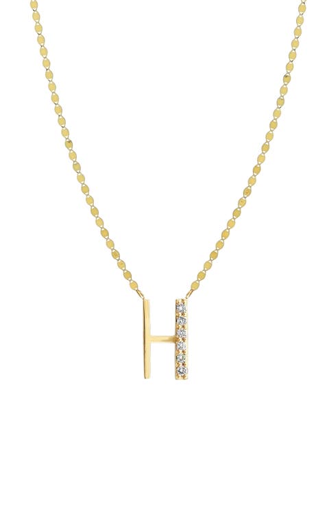 14K Gold Initial Pendant Necklace