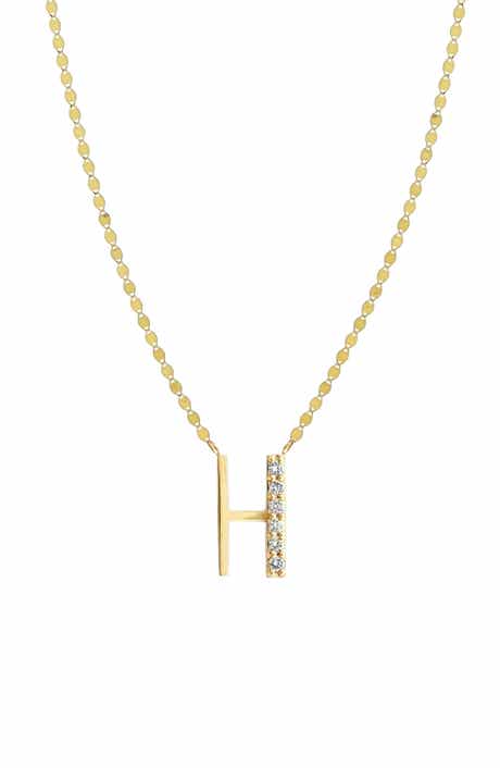LANA 14K Gold Initial Pendant Necklace