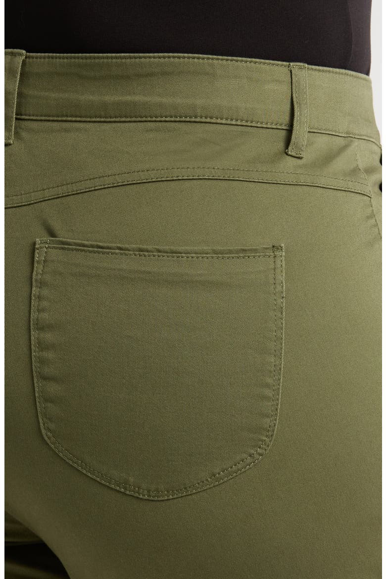 Skyrise Ankle Slim Straight Leg Twill Pants, Alternate, color, CELADON