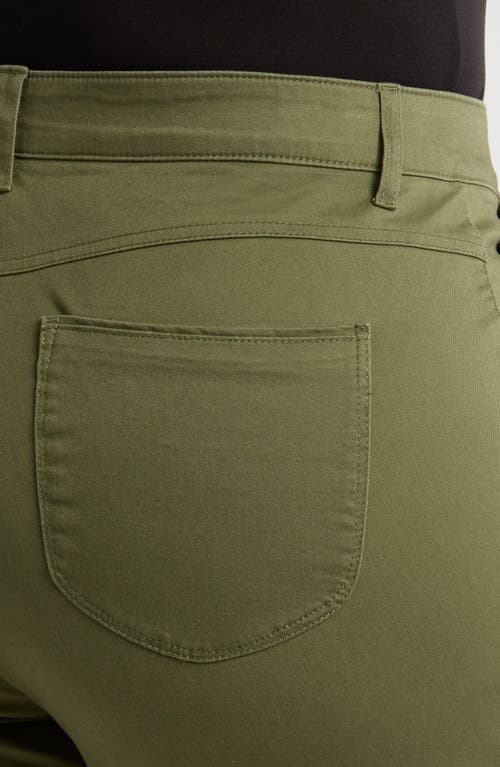 Wit & Wisdom Skyrise Ankle Slim Straight Leg Twill Pants In Celadon
