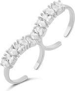 SHYMI Pear Cubic Zirconia Two-Finger Ring
