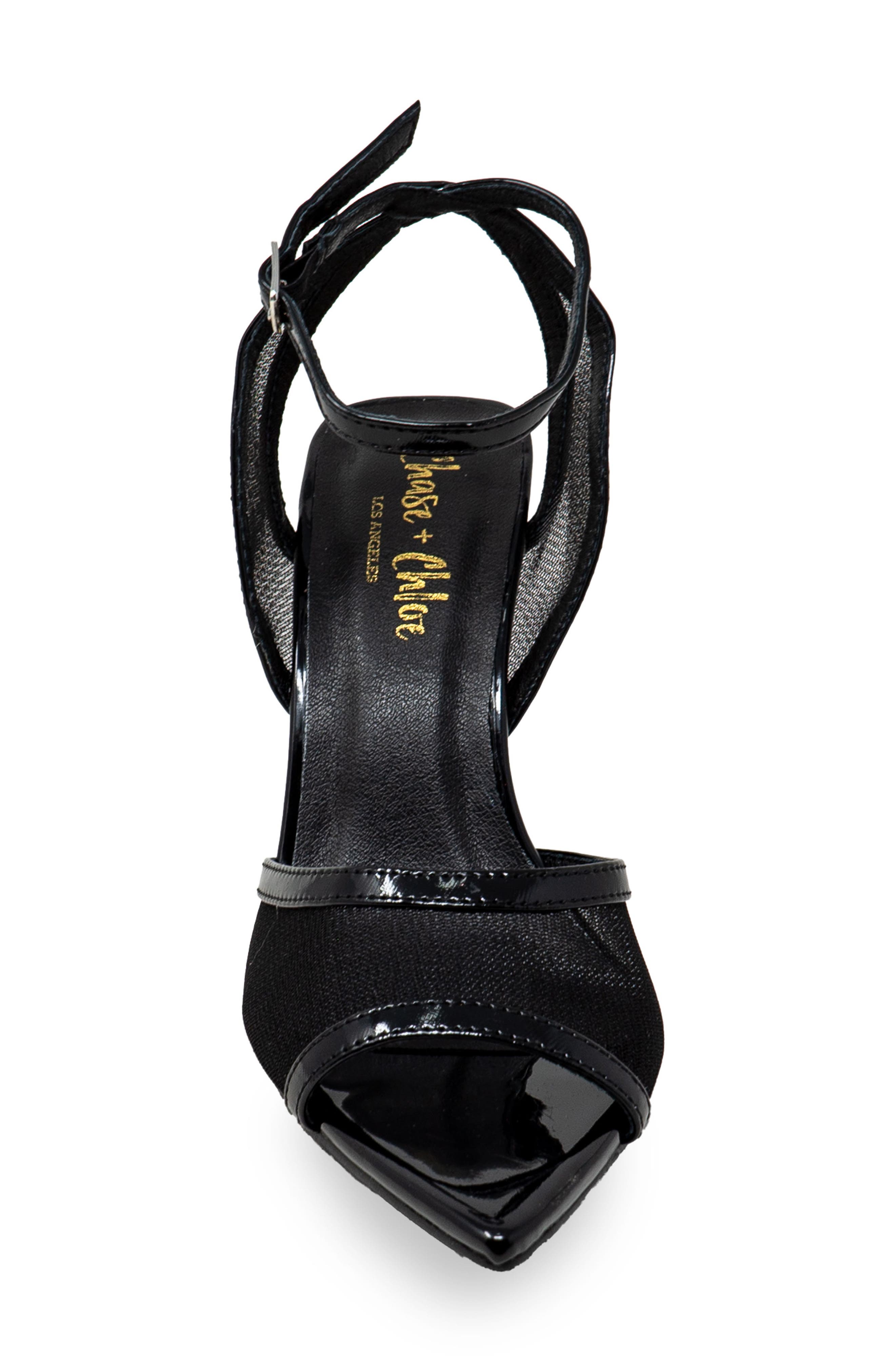 CHASE AND CHLOE Mesh Ankle Strap Sandal, Alternate, color, 