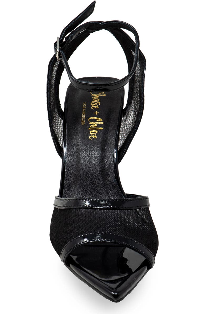 CHASE AND CHLOE Mesh Ankle Strap Sandal, Alternate, color,