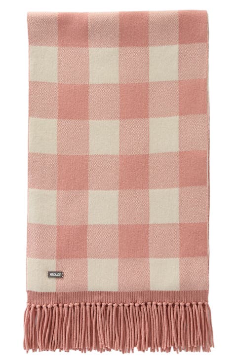 Ninel Jacquard Check Recycled Wool Blend Scarf