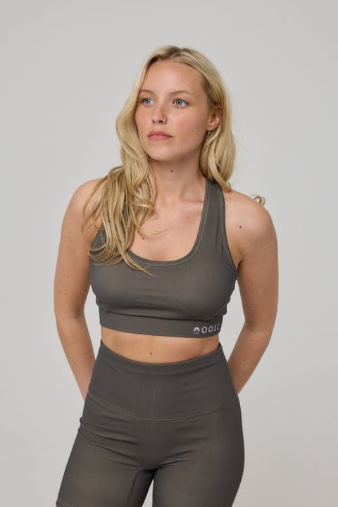 High Support Elite Crossback Sports Bra - Khaki