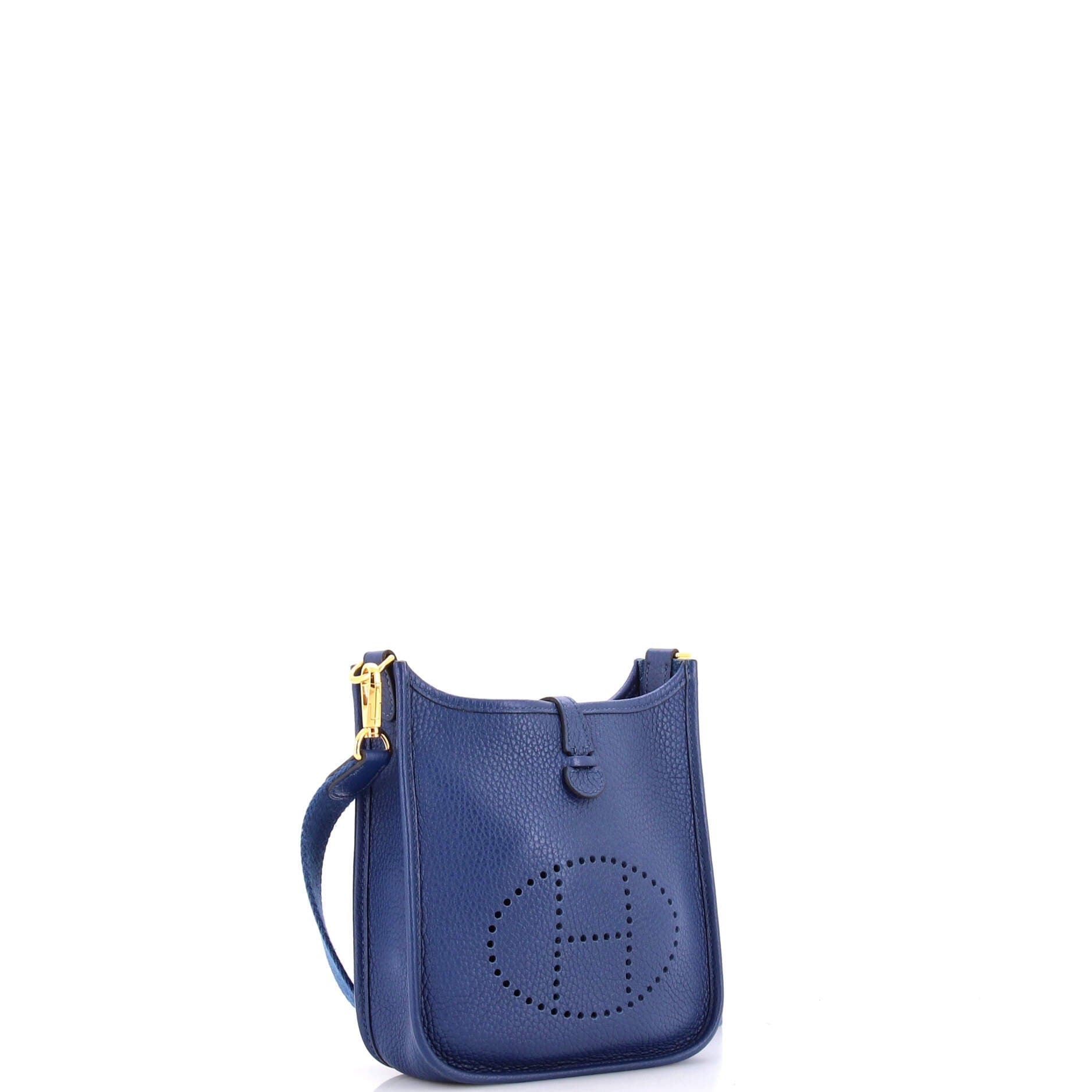 Pre-Owned Hermes Evelyne Bag Gen III Clemence TPM, Alternate, color, Deep Blue