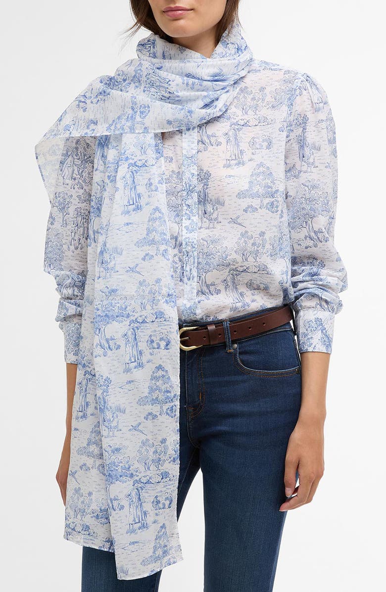 Barbour Wisteria Scarf, Alternate, color, White