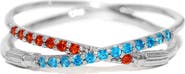 Girls Crew Star Wars™ Lightsaber Duel Cubic Zirconia Crossover Ring