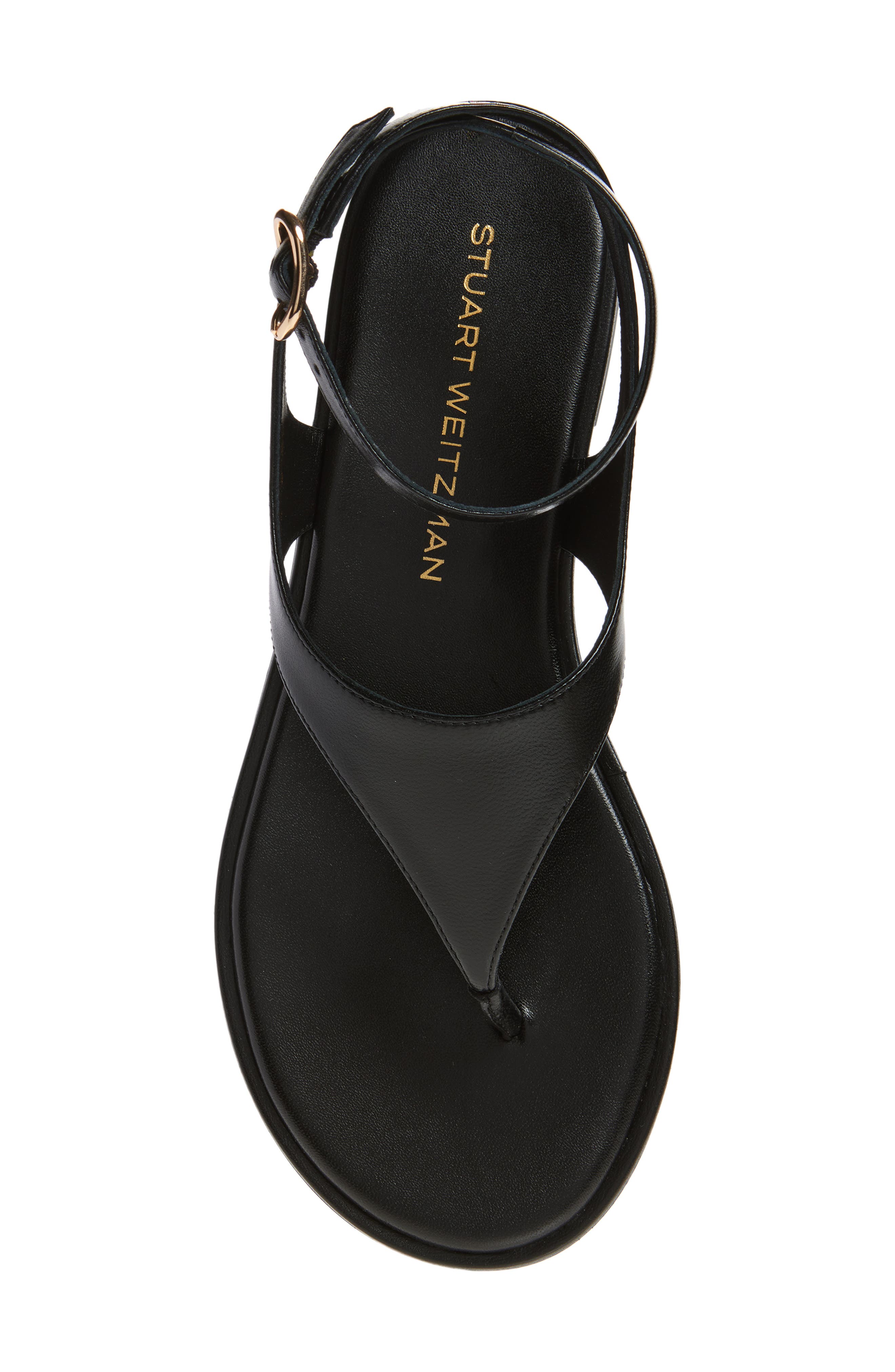 Stuart Weitzman Marley Ankle Strap Sandal, Alternate, color, Black