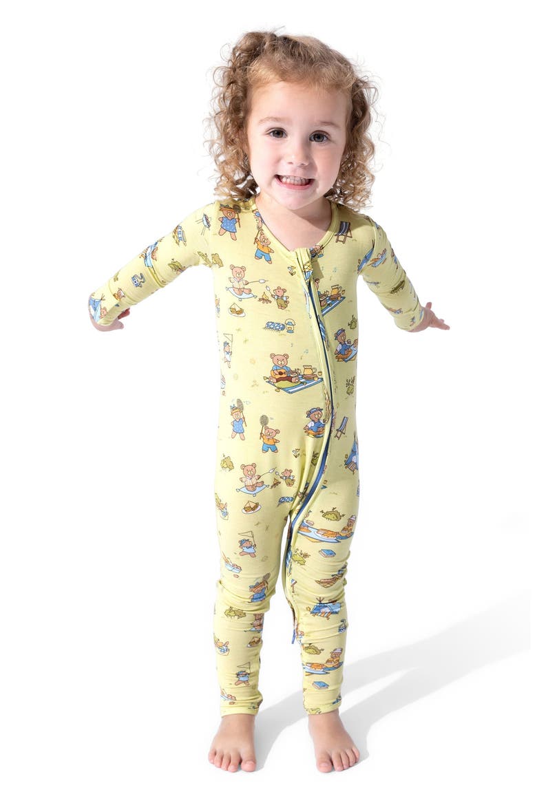 Baby Teddy Bear Picnic Convertible Footie, Alternate, color, Teddy Bear Picnic