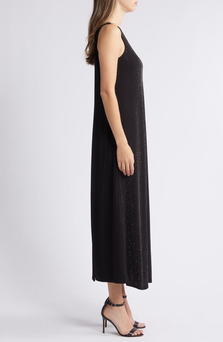 Vince Camuto Rhinestone Sleeveless Maxi Dress, Alternate, color, Rich Black