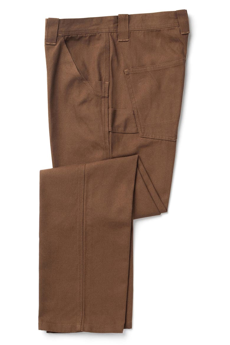 Bison Cotton Canvas Carpenter Pants, Alternate, color, TOBACCO