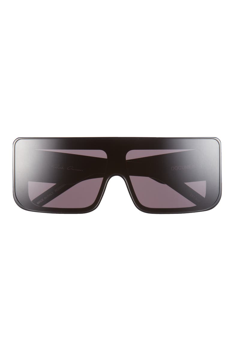 Documenta Shield Sunglasses, Main, color, BLK TEMPLE/BLK LENS