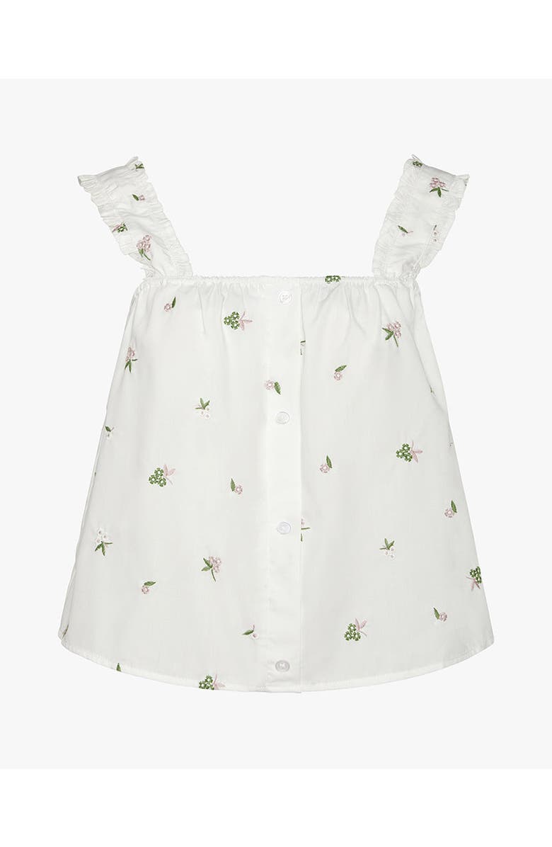 WeWoreWhat Ruffle Button Front Tank Top, Alternate, color, Ivory