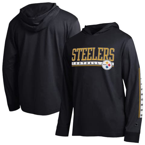 Men's Champion Black Pittsburgh Steelers All Star Hooded T-Shirt