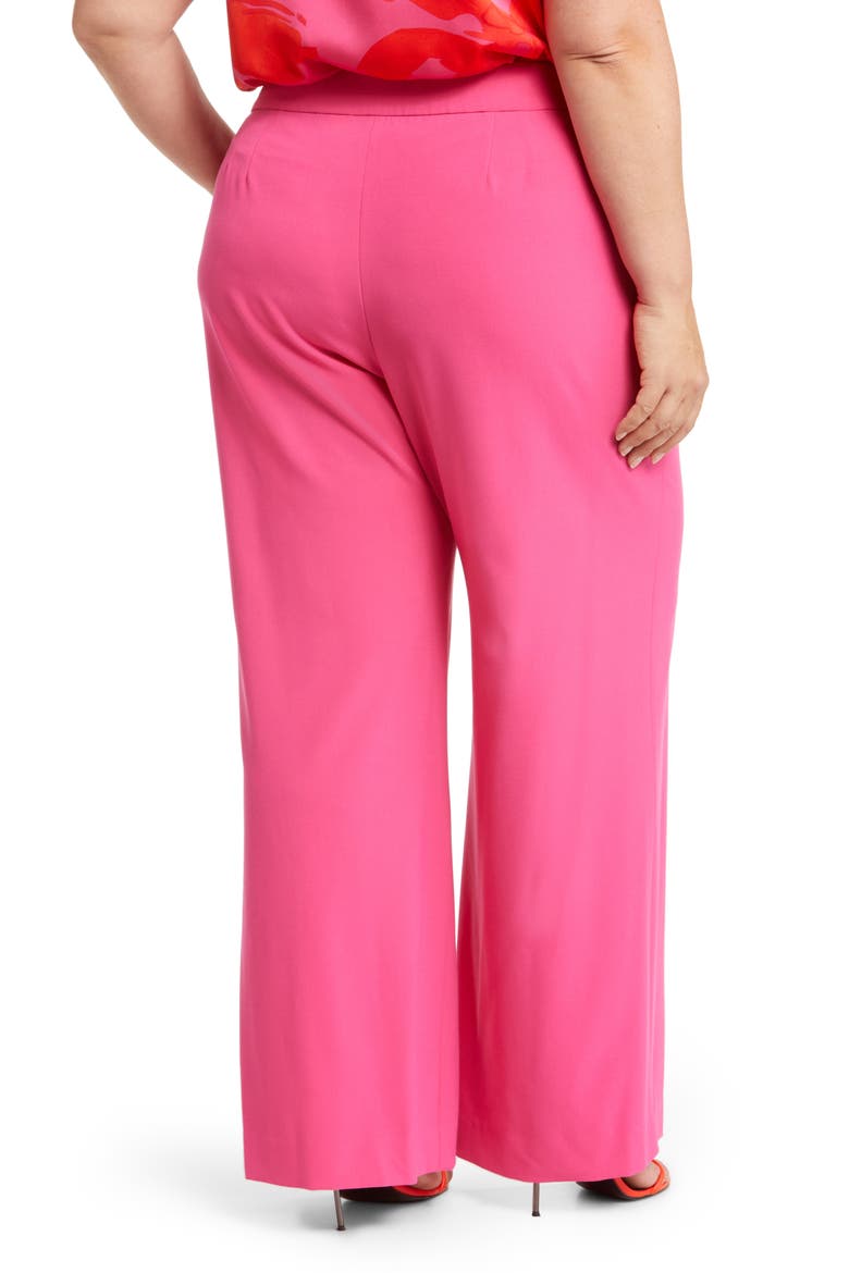 High Waist Wide Leg Pants, Alternate, color, HOT PINK