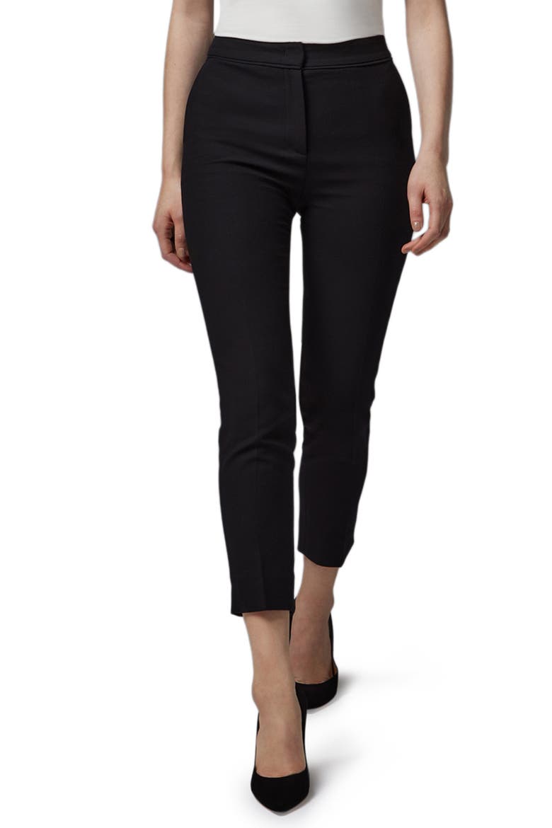 Wiley Slim Fit Ankle Trousers, Main, color, BLACK