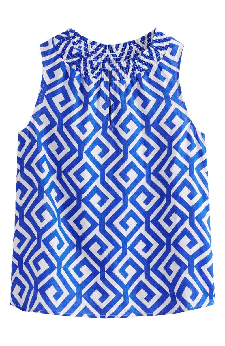 Boden Georgia Geo Print Sleeveless Linen Top, Alternate, color,