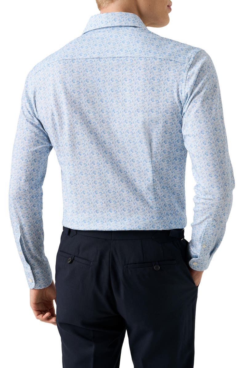 Eton Slim Fit Paisley 4Flex Stretch Jersey Dress Shirt, Alternate, color, Light Blue