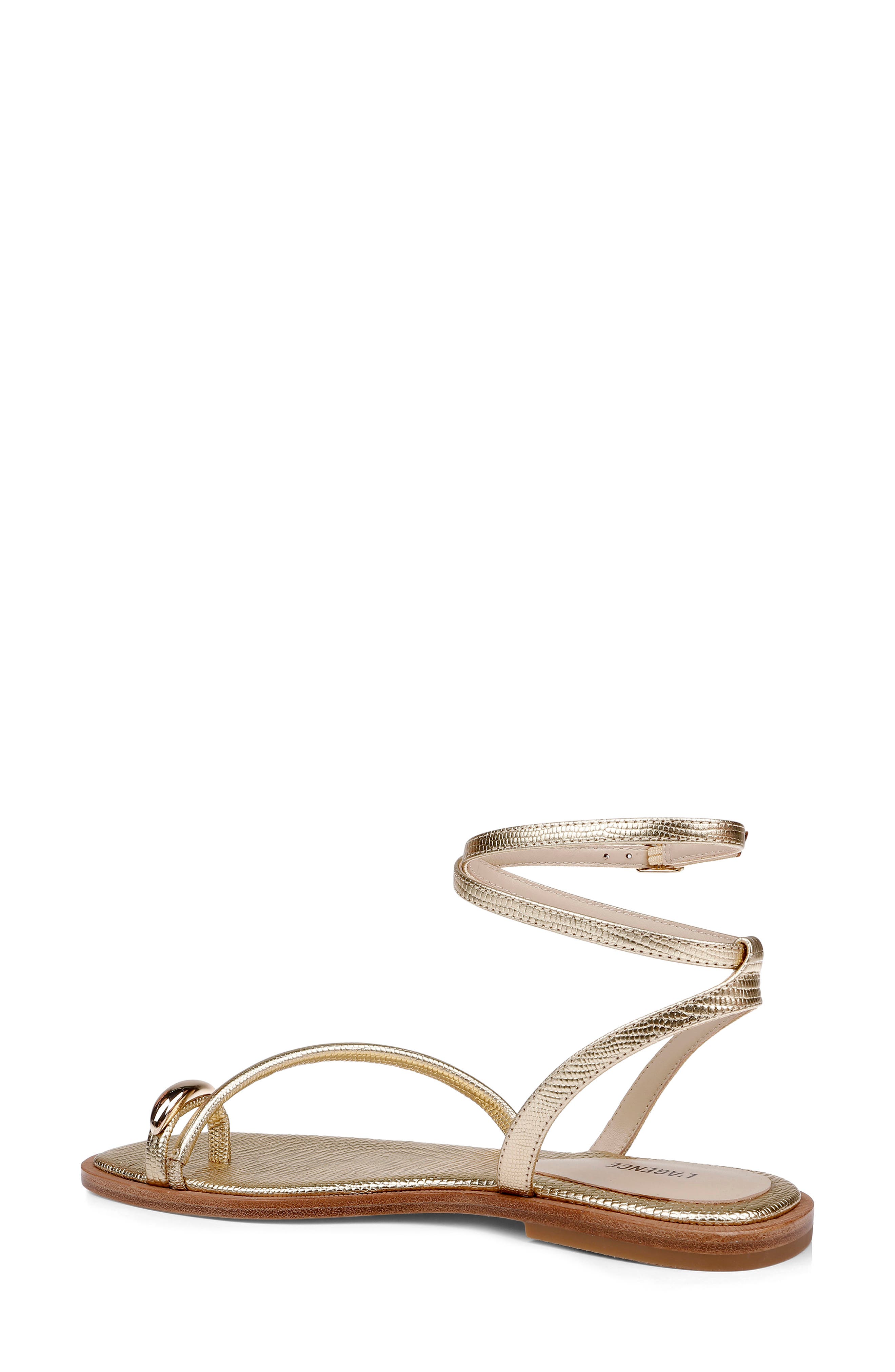 Mariana Ankle Strap Sandal, Alternate, color, GOLD LIZARD