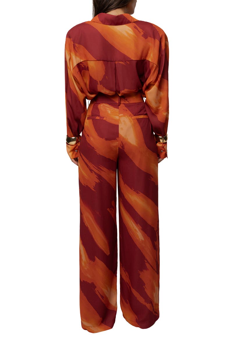 Soft Pleated Trouser, Alternate, color, Crimson Dusk