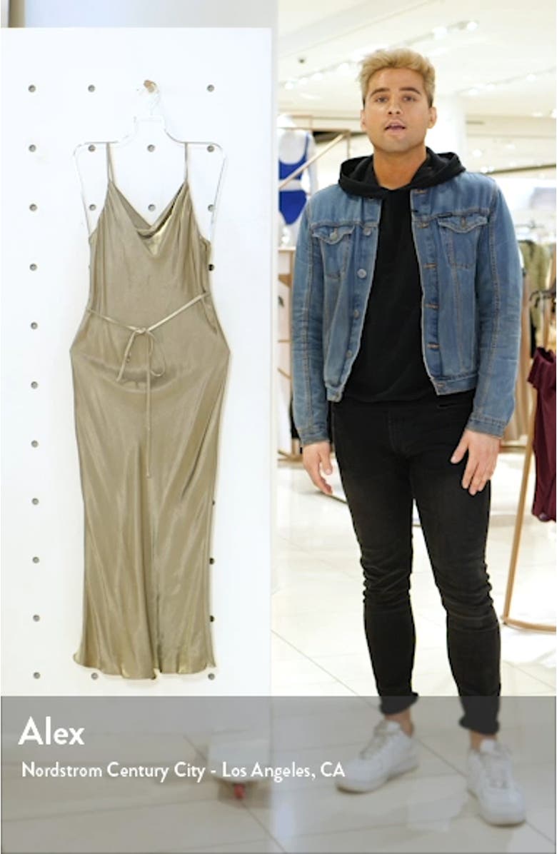 Cowl Neck Midi Slipdress, sales video thumbnail