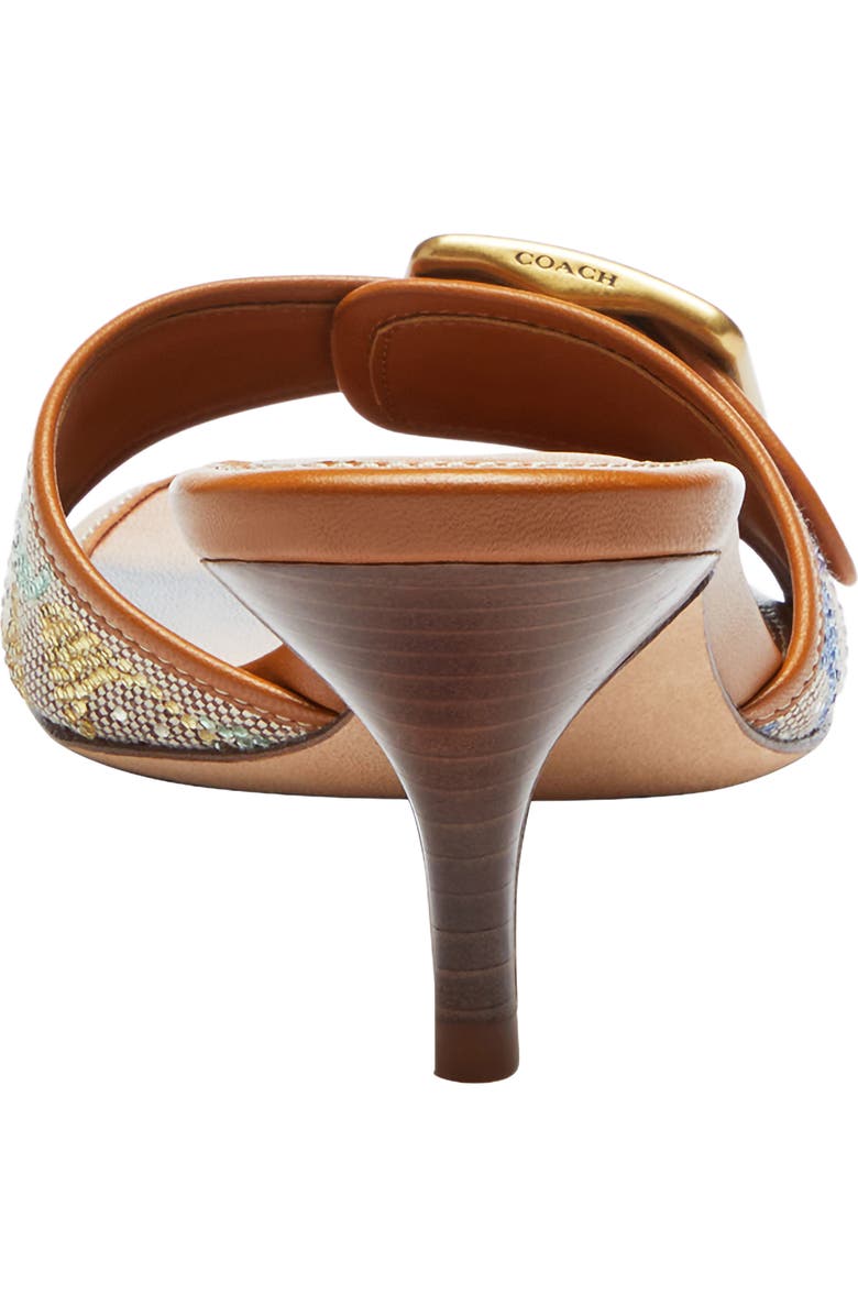 COACH Margot Crystal Signature Jacquard Kitten Heel Sandal, Alternate, color, Rainbow Multi