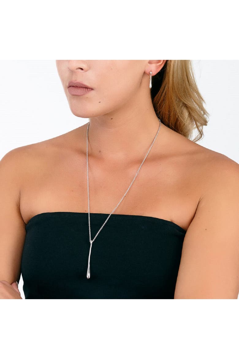 Long Drop Necklace, Alternate, color, Sterling Silver