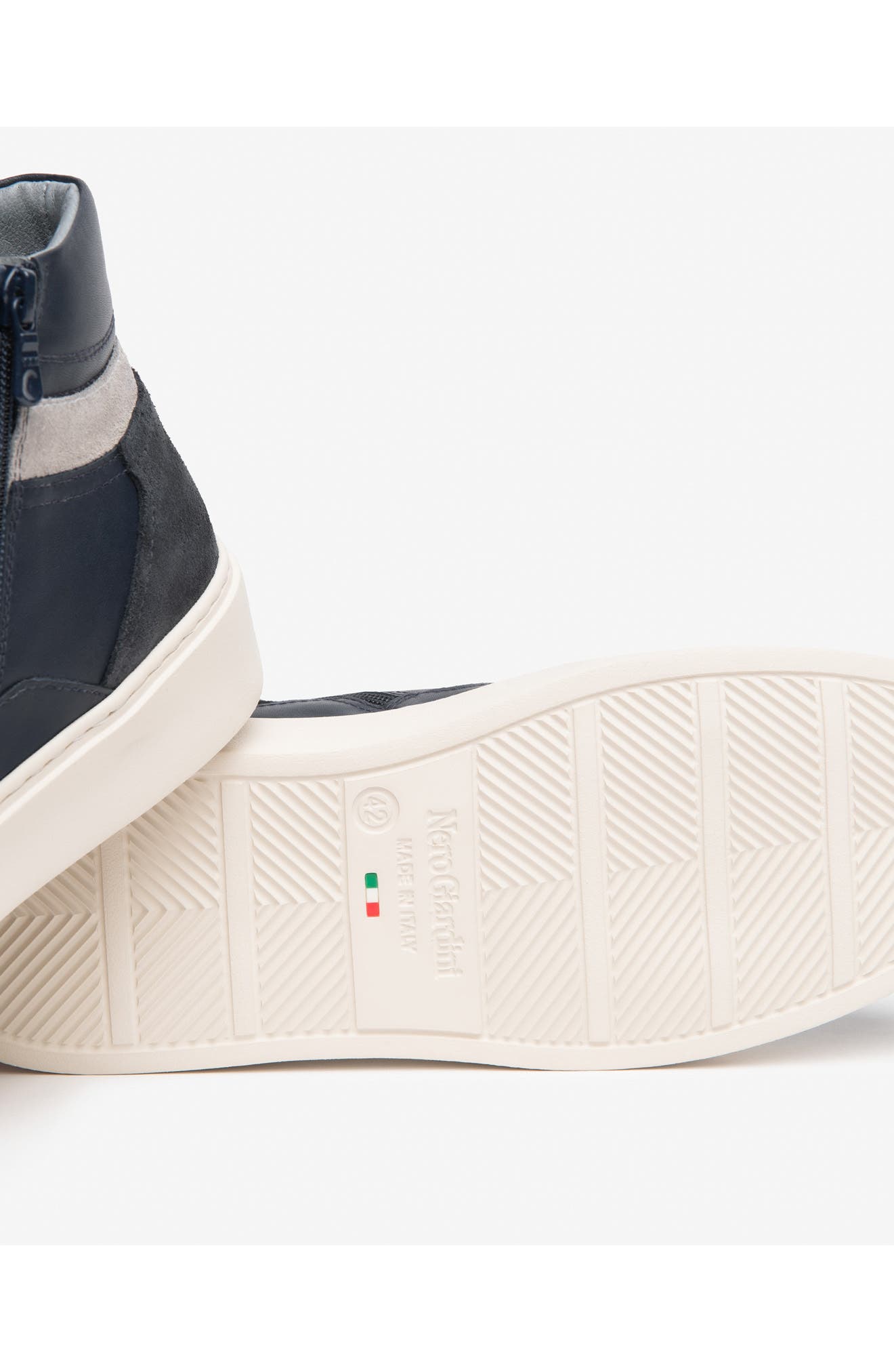 High Top Retro Sneaker, Alternate, color, NAVY