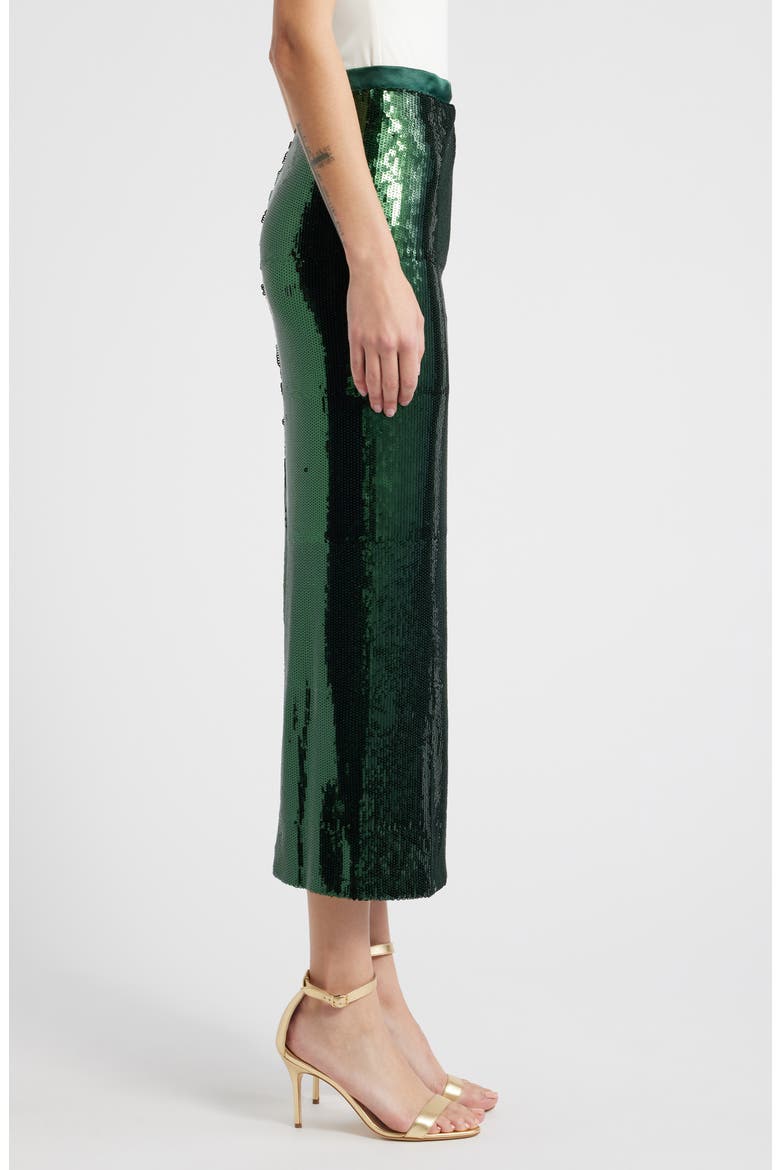 Eluxia Sequin Midi Skirt, Alternate, color, OPEN GRN
