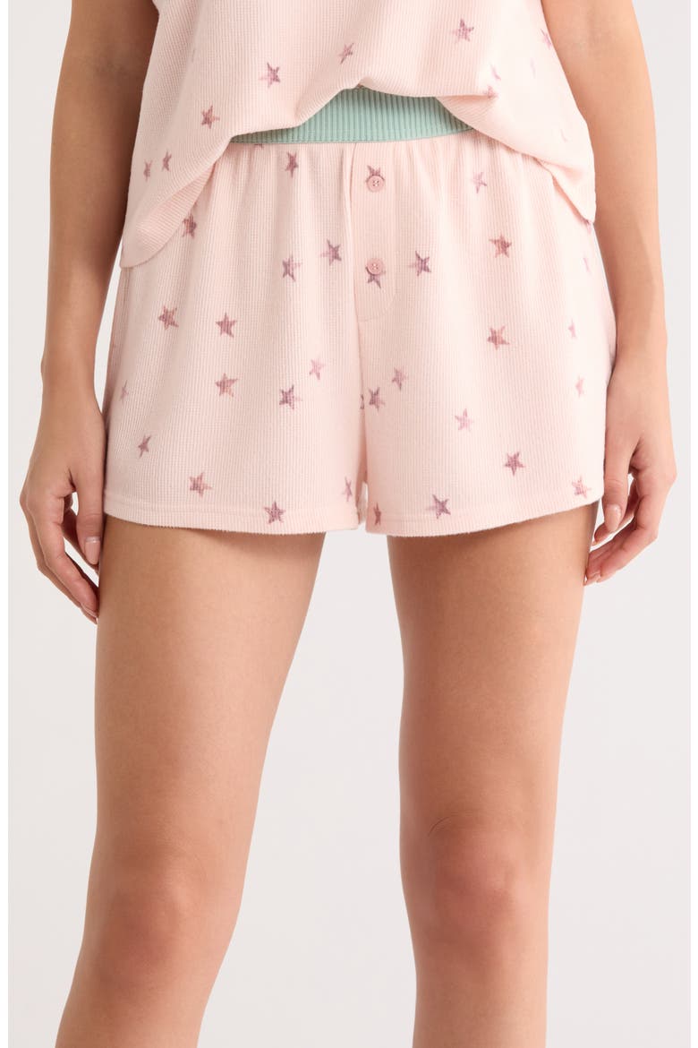 Road Trip Pajama Shorts, Main, color, CHAMPAGNE DITSY STARS