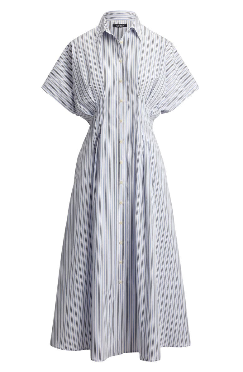 Lauren Ralph Lauren '70s Stripe Cotton Broadcloth Shirtdress, Alternate, color, Blue/ Multi