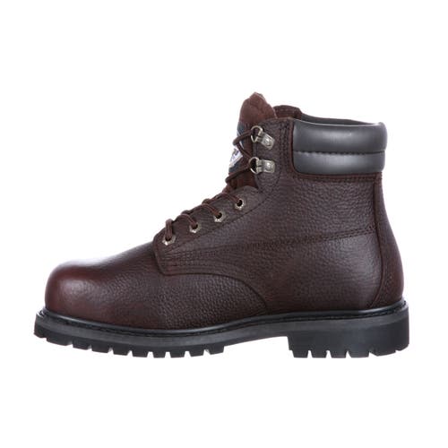 Georgia Boot Padded Oiler Steel Toe Waterproof Work Boot In Brown