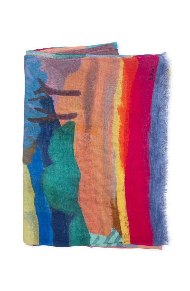 Echo Painterly Landscape Wrap, Alternate, color, Multi