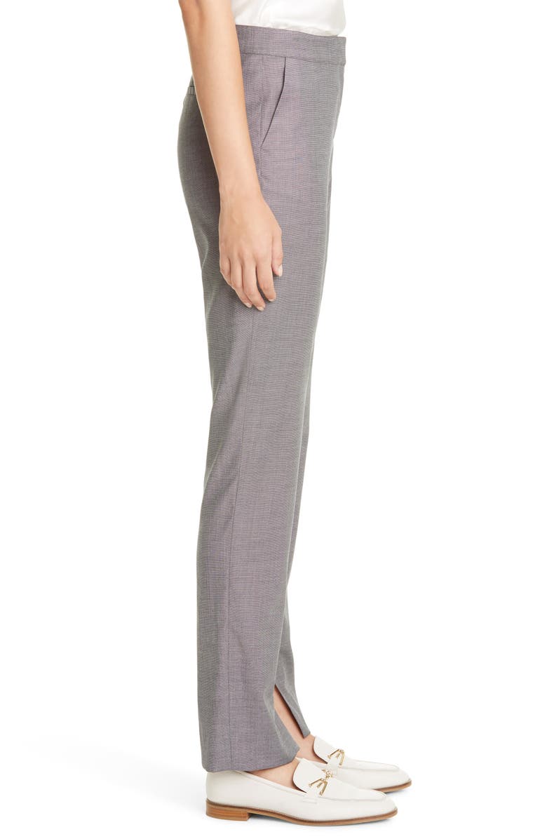 Lafayette 148 New York Waldorf Slit Hem Slim Pants, Alternate, color, 
