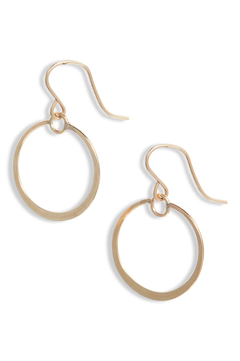 Muse Circle Drop Earrings, Main, color, GOLD
