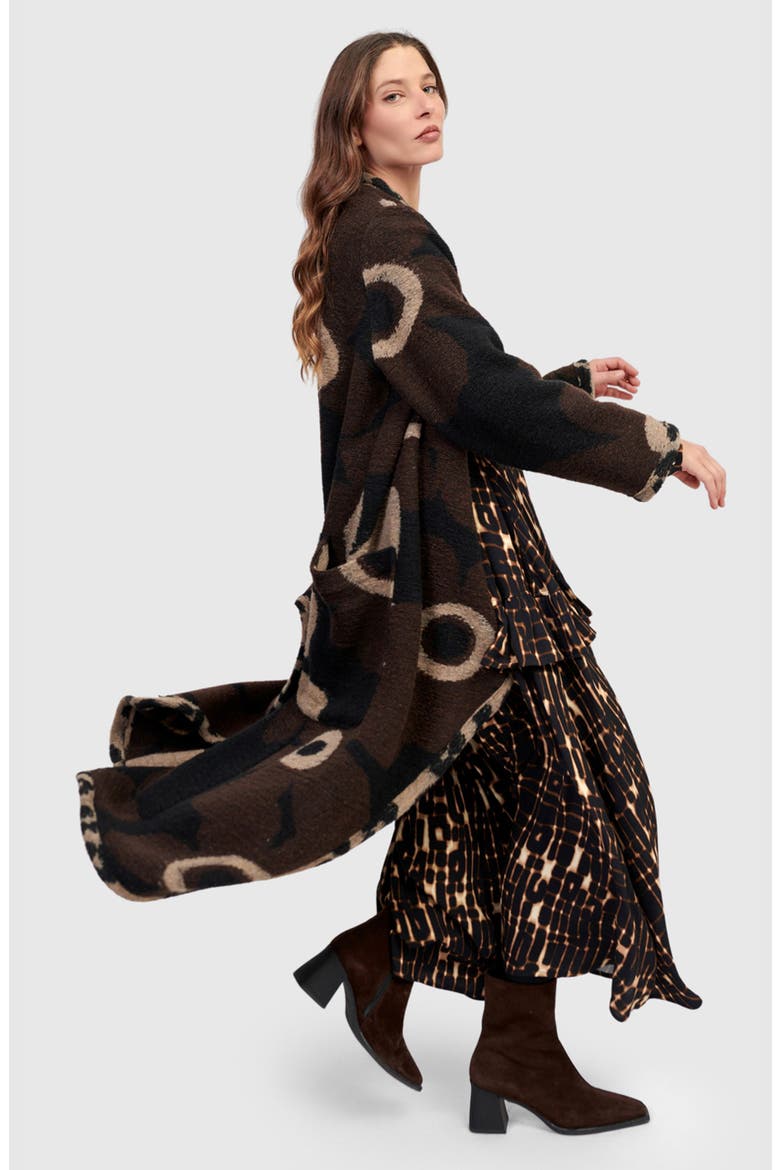 Jamboree Cozy Draped Coat, Alternate, color, Floral
