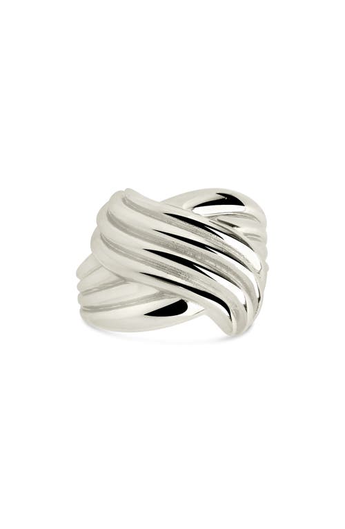 Sterling Forever Pli Ring In Gray