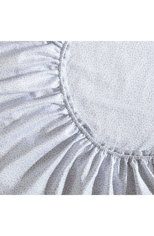 Calvin Klein Abstract Ditsy Floral 300 Thread Count Sateen Sheet Set In Ice Blue
