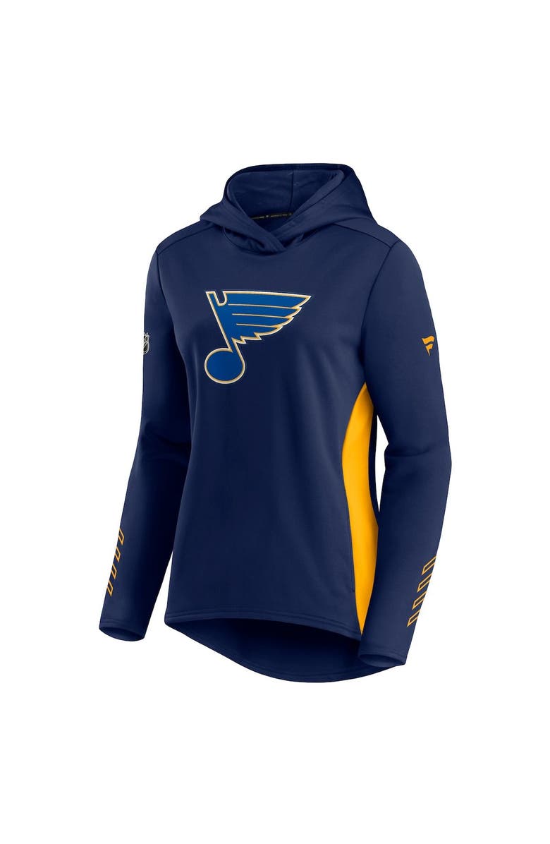 FANATICS Women's Fanatics Branded Navy/Gold St. Louis Blues Authentic Pro Locker Room Pullover Hoodie, Alternate, color, 