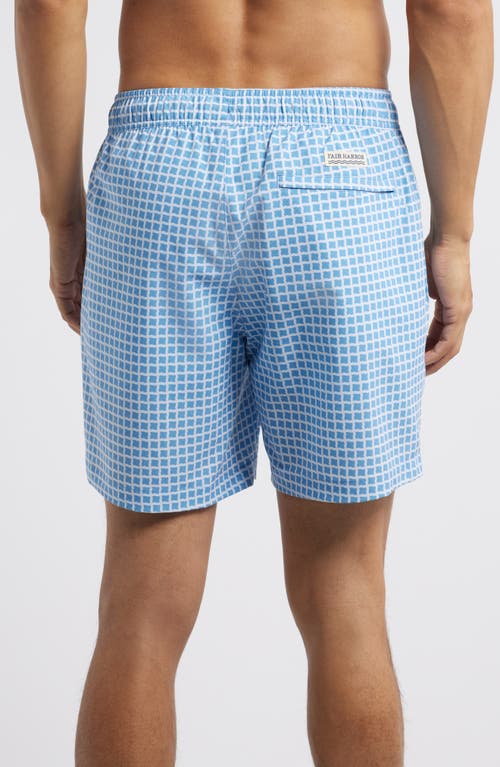 Fair Harbor The Bayberry Swim Trunks In Blue Tiles