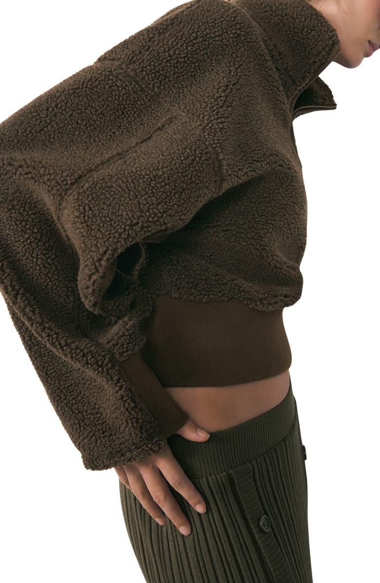 MANGO Faux Shearling Pullover, Alternate, color, 