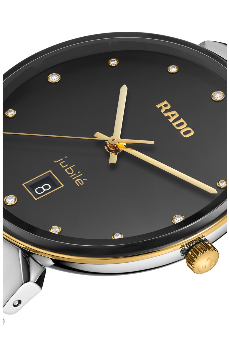 Florence Classic Diamond Bracelet Watch, 38mm, Alternate, color, BLACK