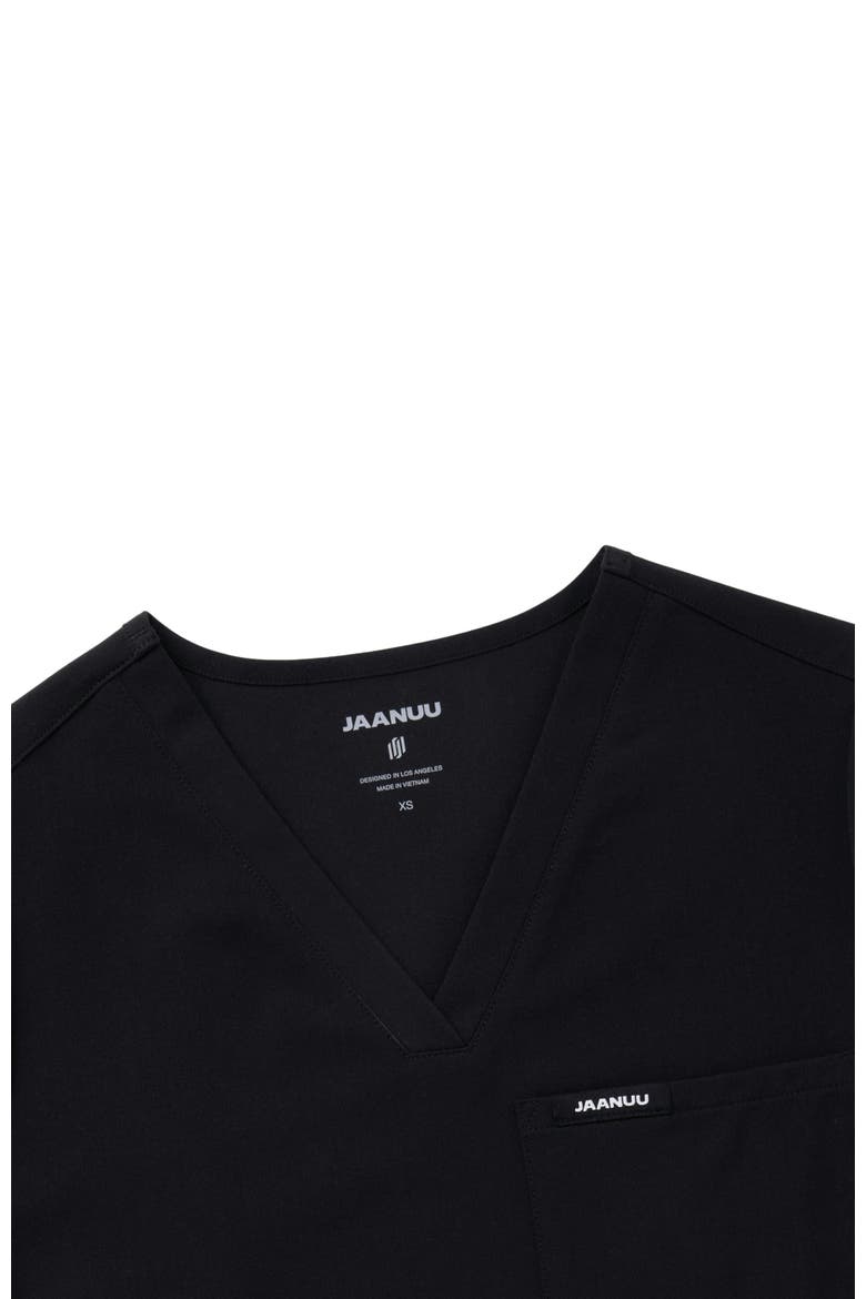 Rhena Women's 1-Pocket Classic V-Neck Scrub Top, Alternate, color, Black