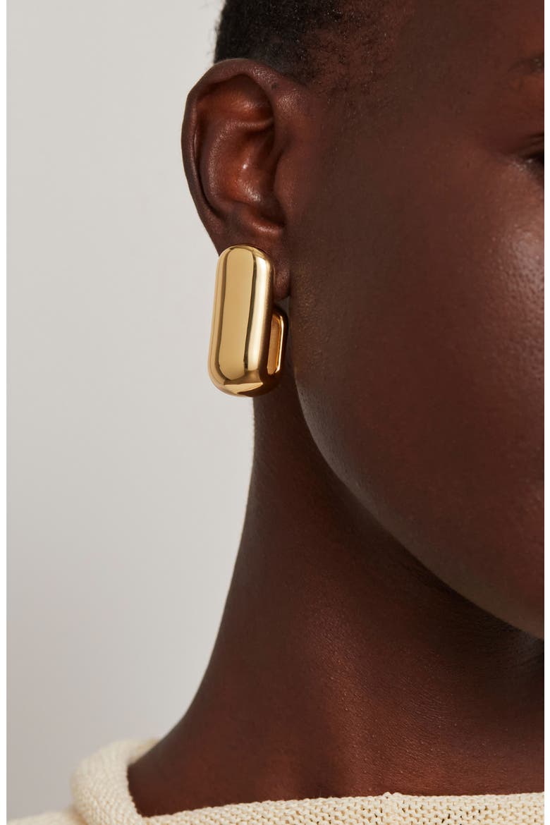 Large Leon Hoop Earrings, Alternate, color, HIGH POLISH GOLD