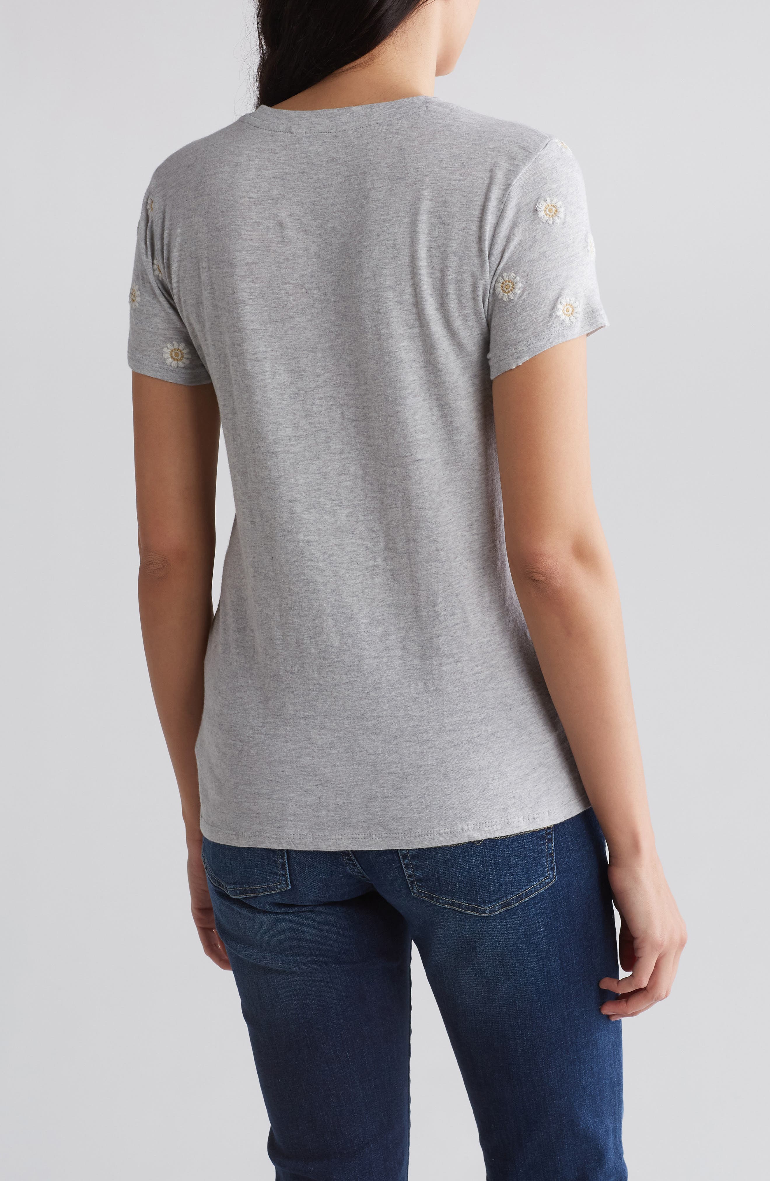 Daisy All Over Embroidered Cotton Tee - image 2