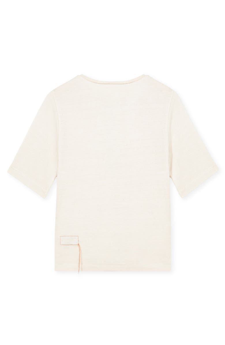 Fortela Cherry Crochet T-Shirt, Alternate, color, Dove Grey